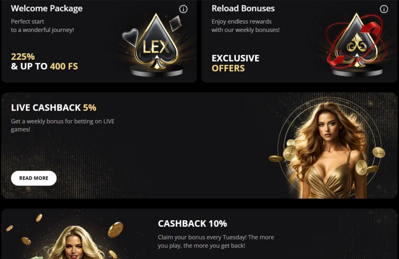 lex bonuses page